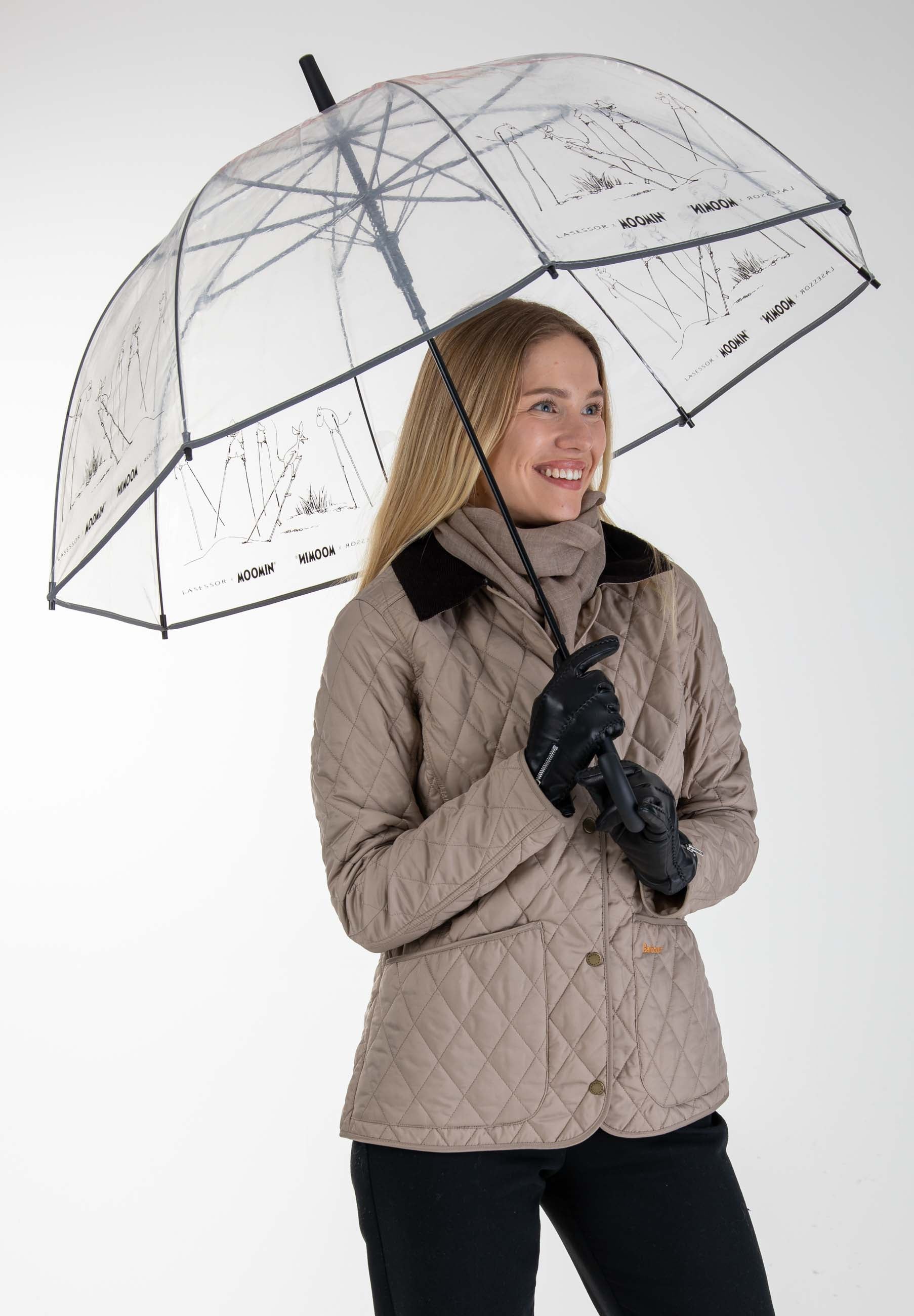 Muumi läpinäkyvä sateenvarjo - Lasessor