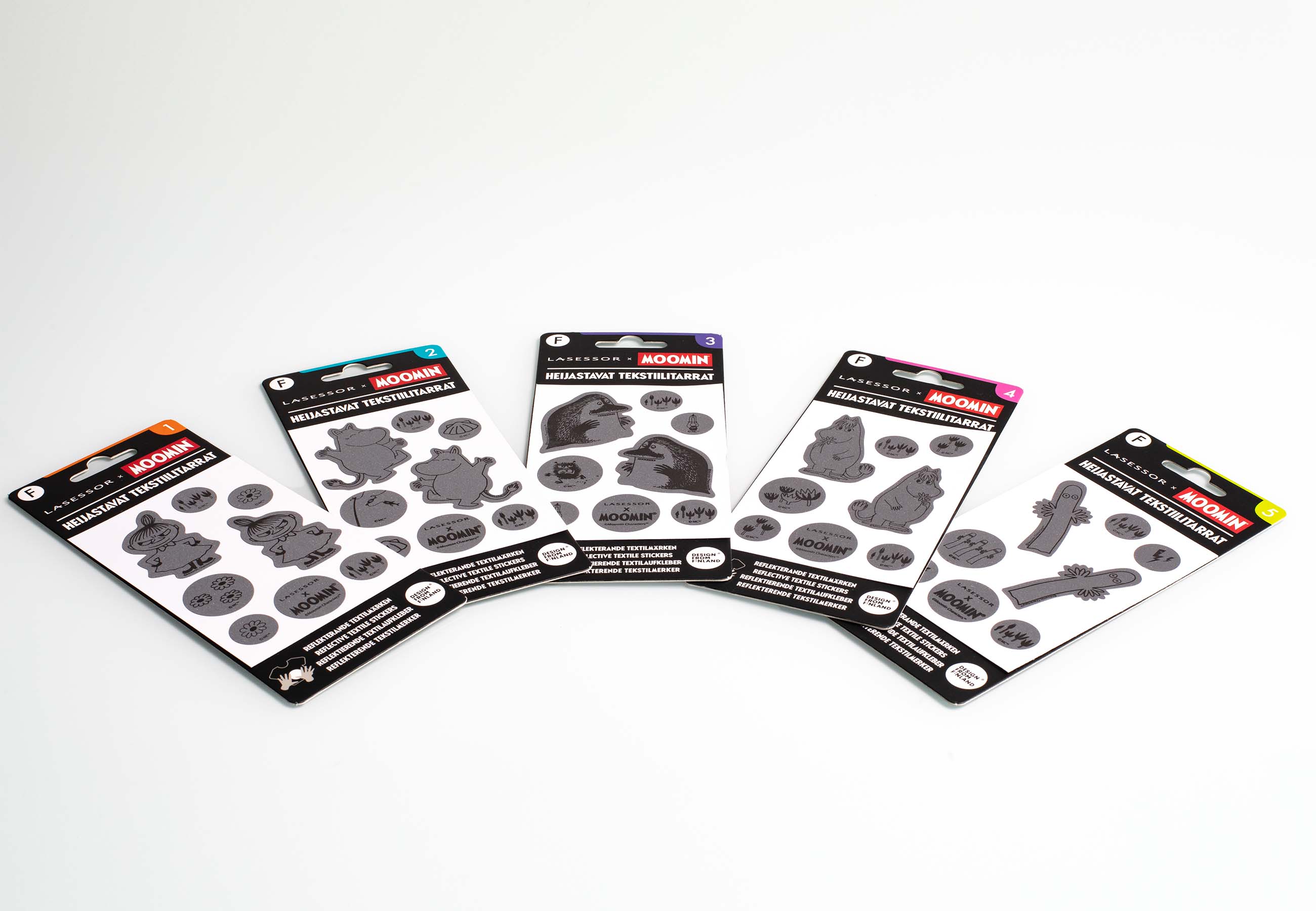 Muumi heijastava tekstiilitarra 3 Mörkö