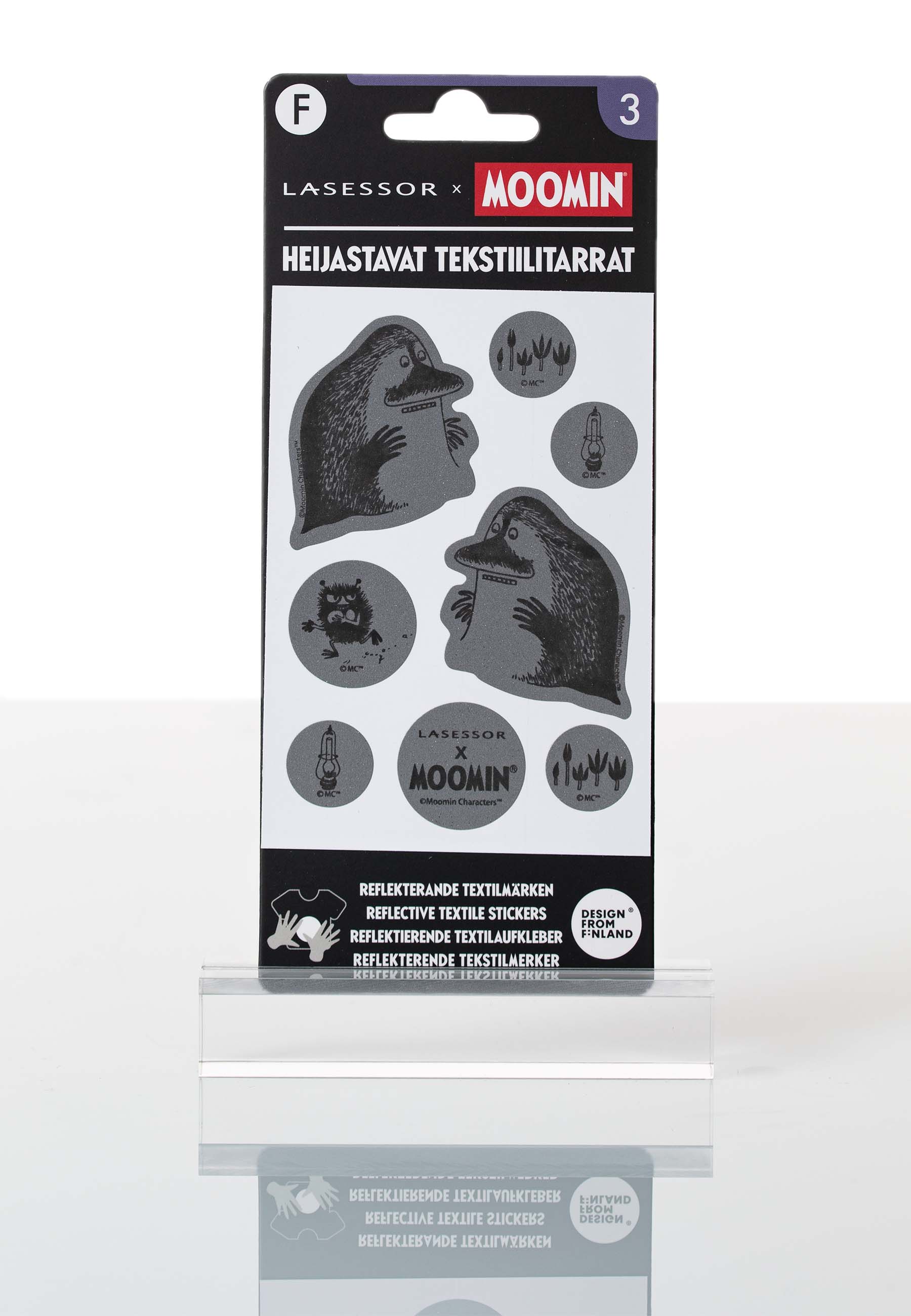 Muumi heijastava tekstiilitarra 3M Mörkö B2