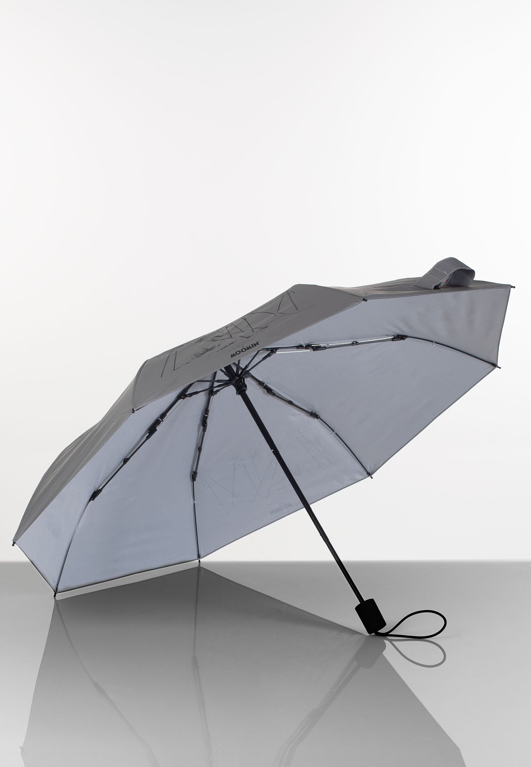 kokoontaitettava heijastava Muumi Tikapuut harmaa 1D