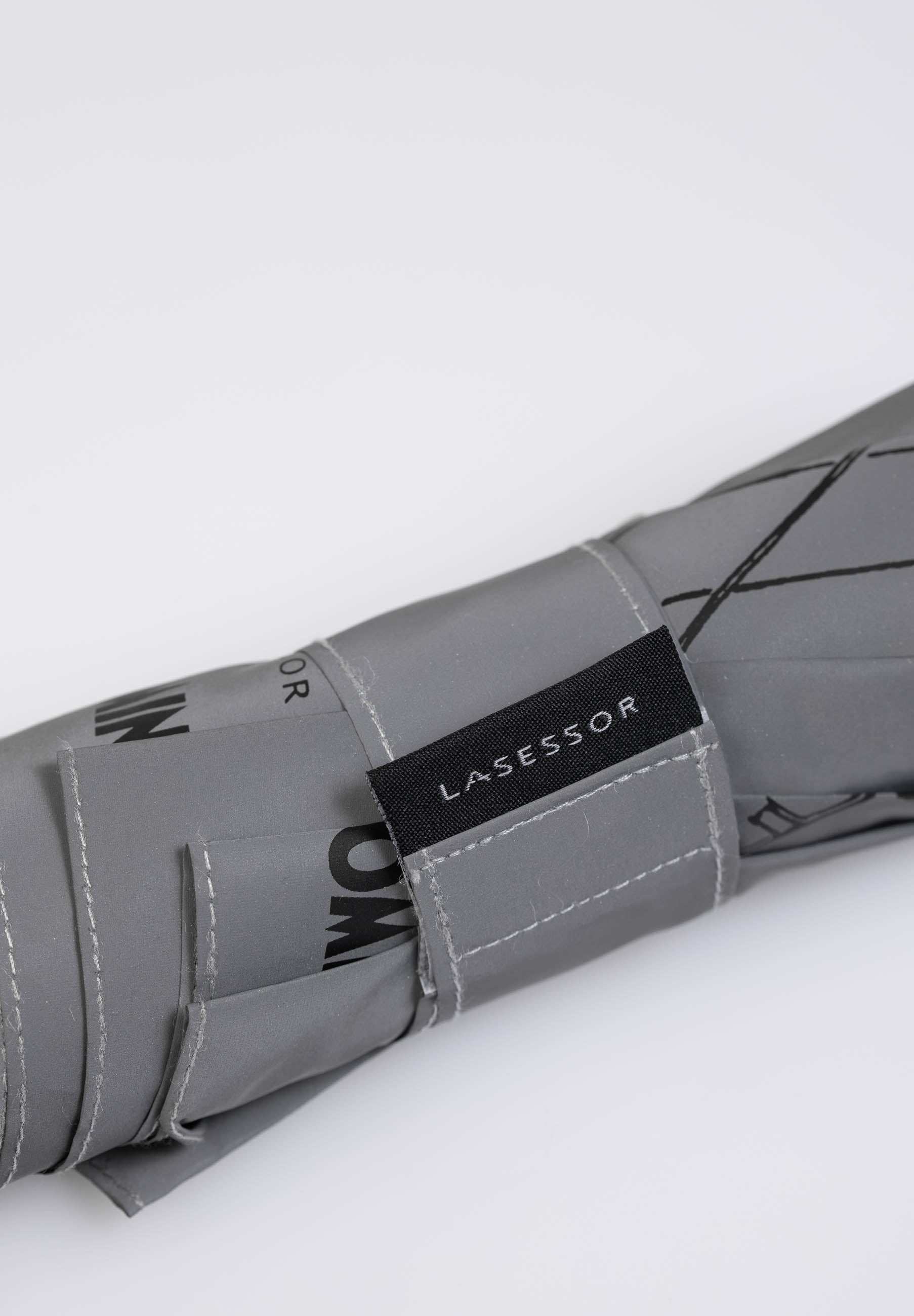 Edullinen kokoontaitettava heijastava Muumi Tikapuut sateenvarjo harmaa 8C