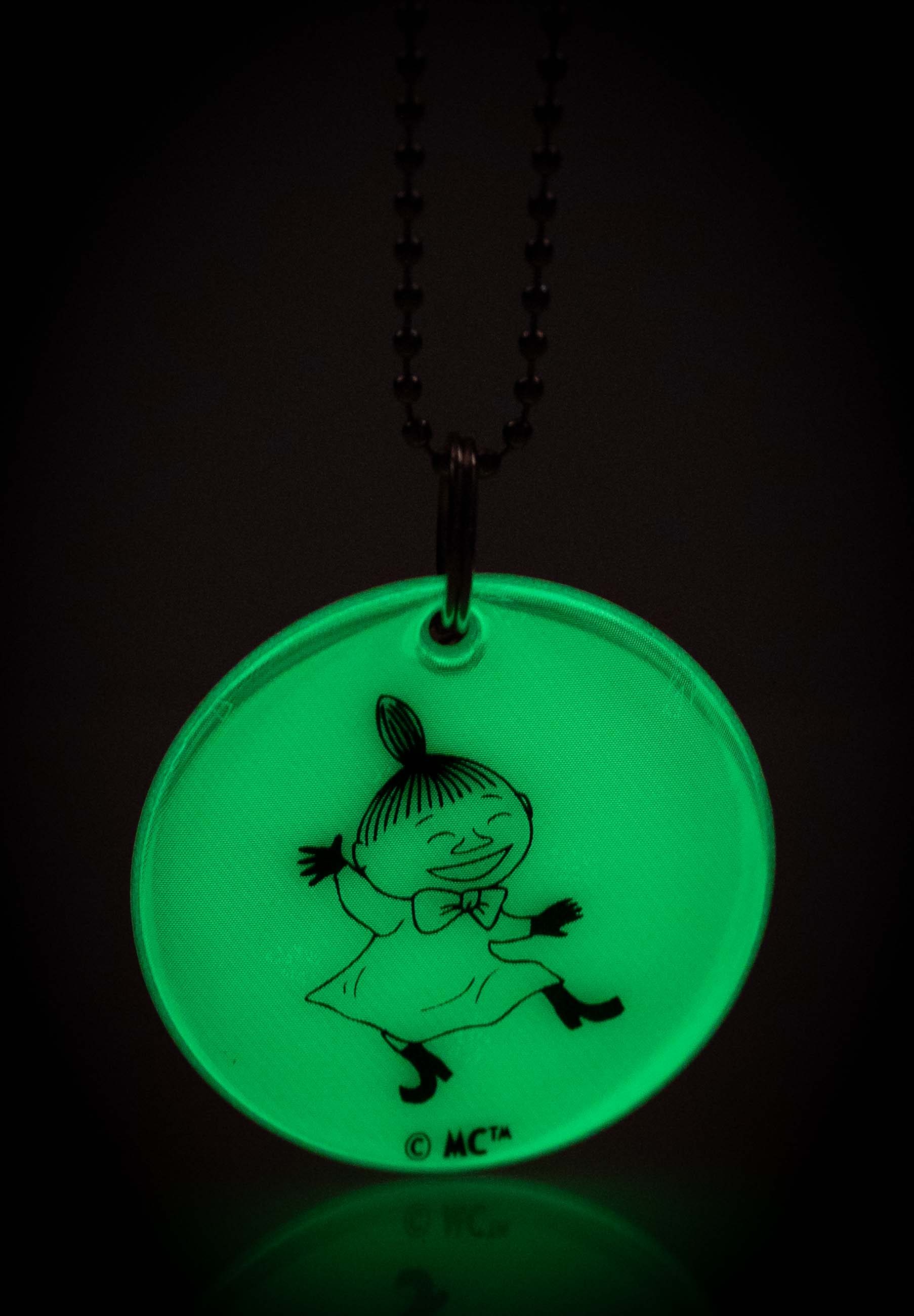 Lasessor Design Muumi Koruhohtoheijastin 4 Pikku myy lasten heijastin vihreä E5