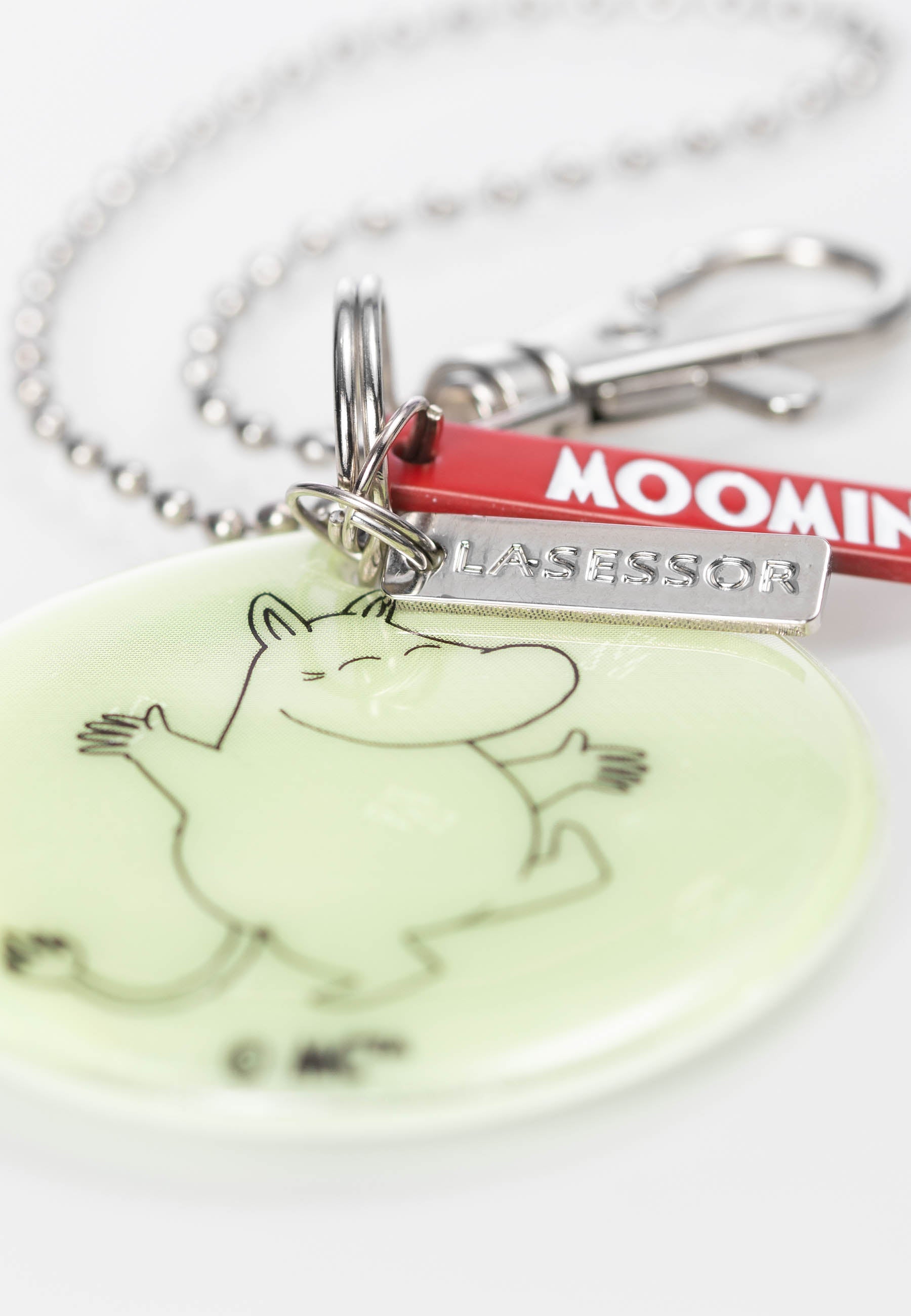 Lasessor Design Muumi Koruhohtoheijastin 5 Muumipeikko lasten heijastin vihreä B2