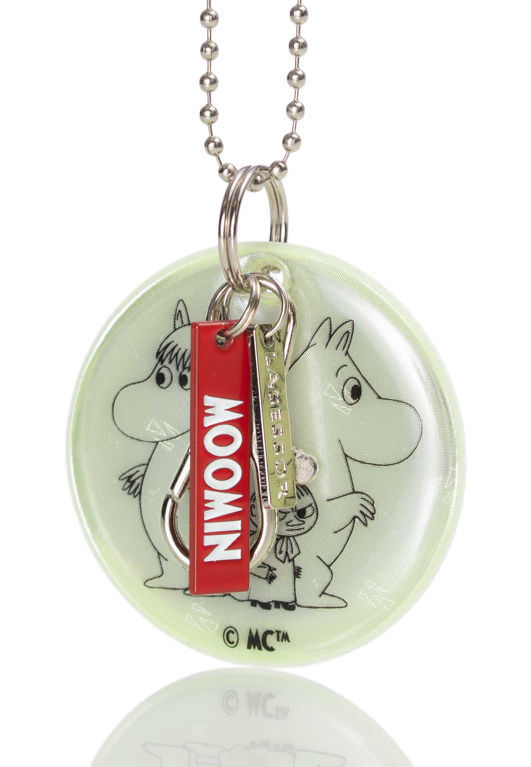 Lasessor Design Muumi Koruhohtoheijastin 6 Muumi perhe lasten heijastin vihreä D4