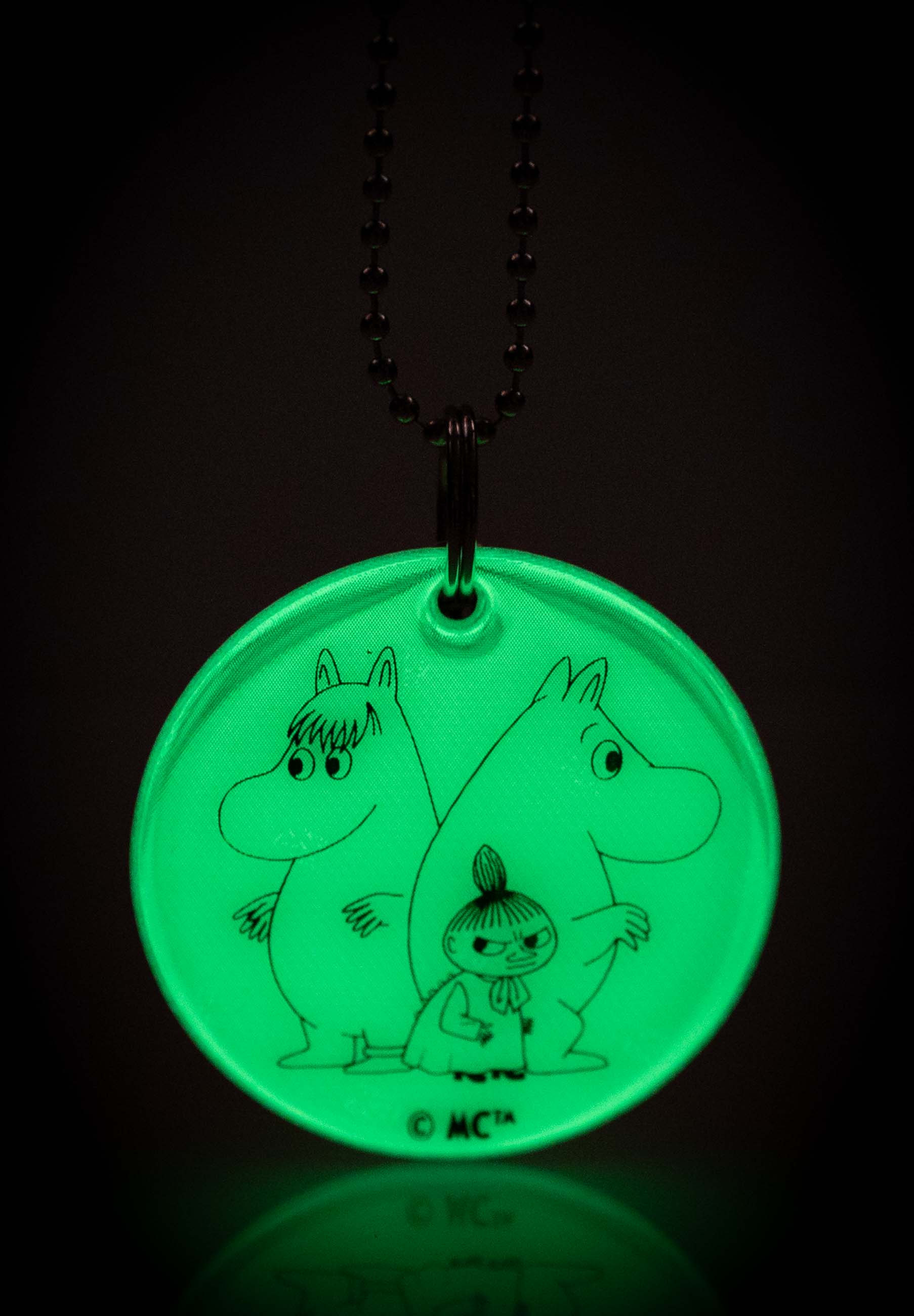 Pyöreä Muumi hohtoheijastin - Lasessor