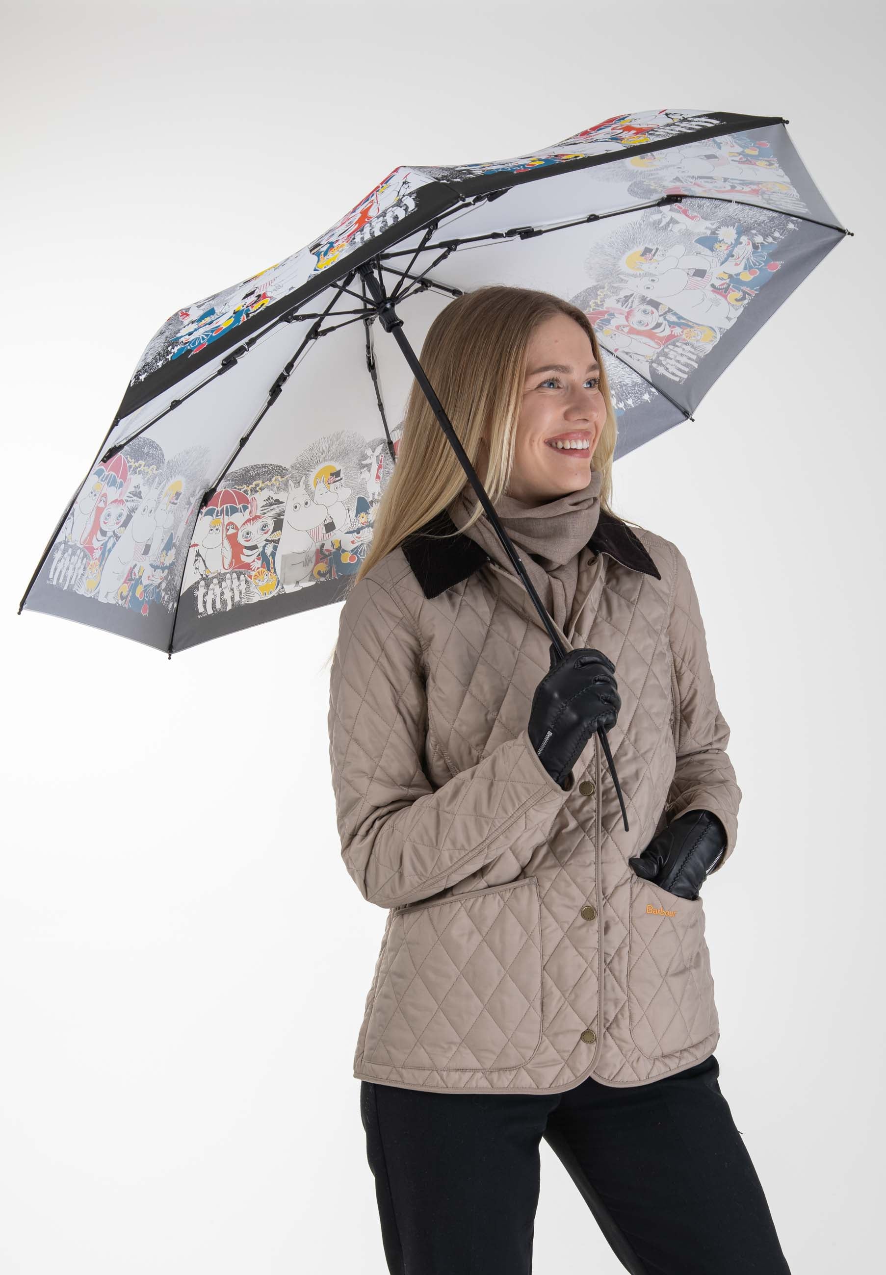 Muumi kestävä kokoontaitettava sateenvarjo - 8775M - Lasessor