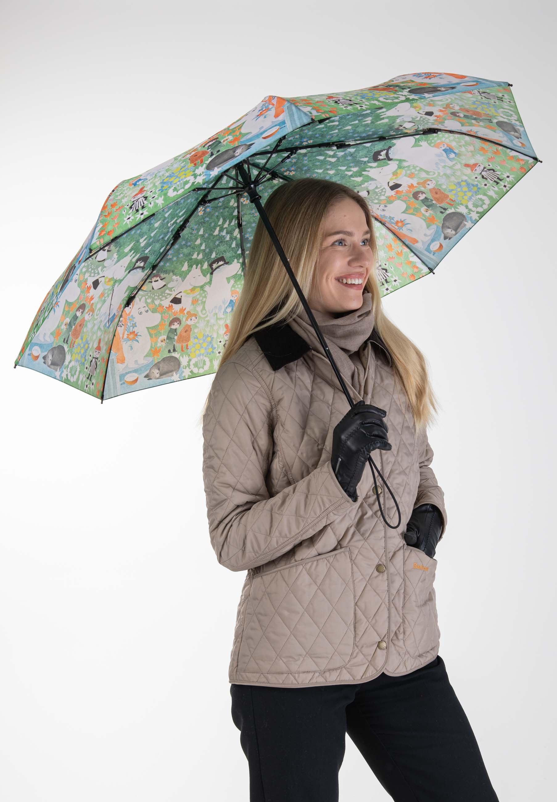 Muumi kestävä kokoontaitettava sateenvarjo - 8775M - Lasessor