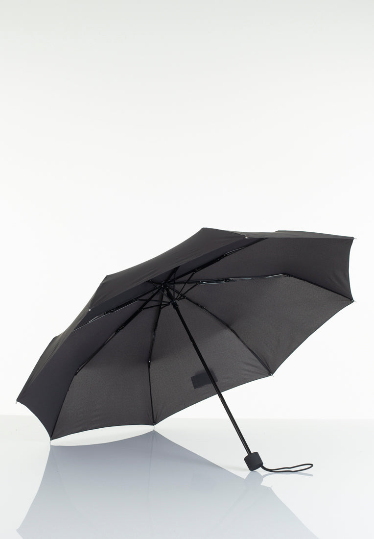 Lasessorrain-Kestävä kokoontaitettava sateenvarjo - 8775-Tummanharmaa teräskehikolla-Sivusta