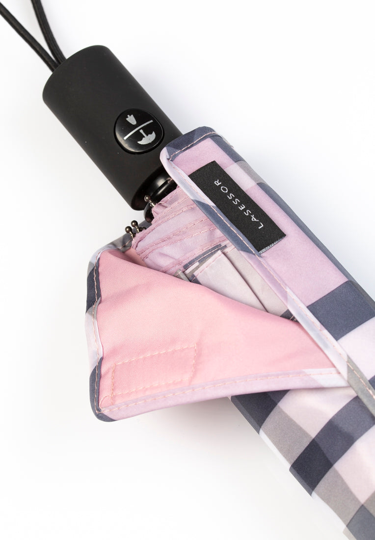 Lasessorrain-Täysautomaattinen kokoontaitettava sateenvarjo - 8772-suojapussi