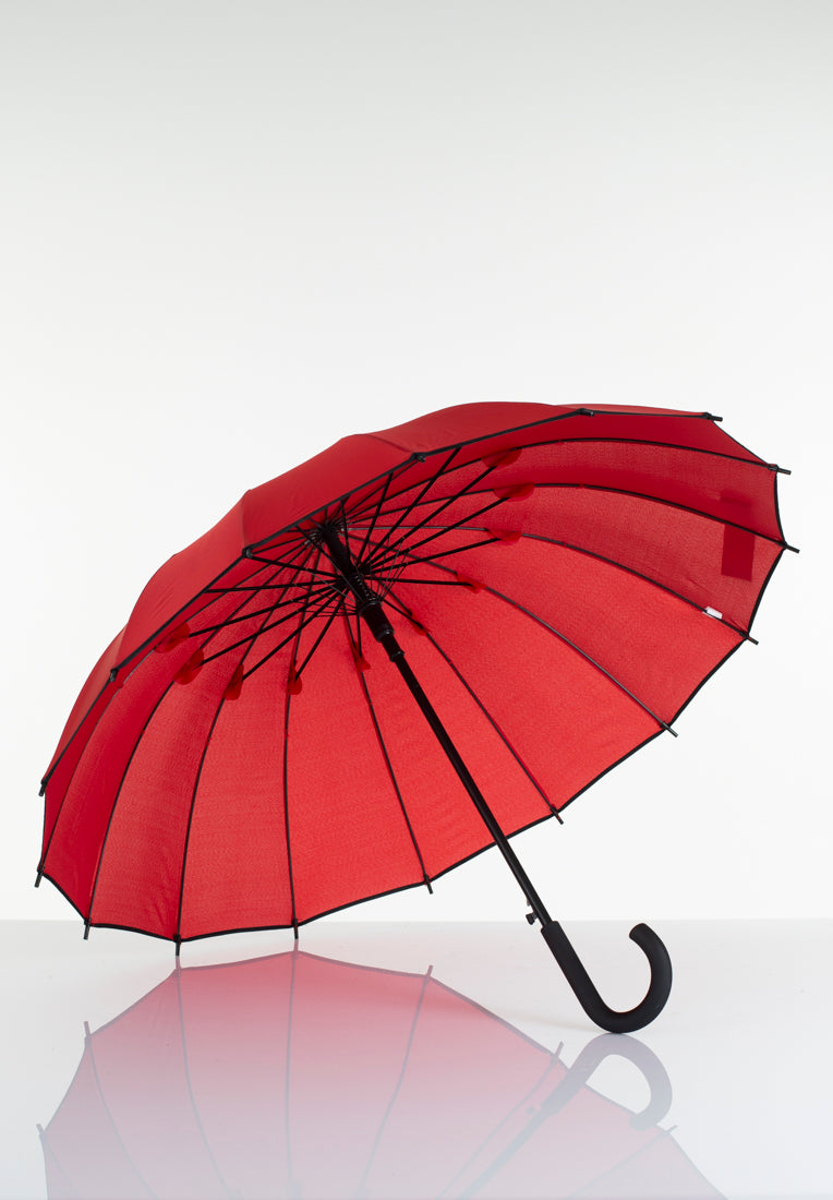 Lasessorrain-Iso sateenvarjo - 8781-16-Paneelinen Punainen-Sivusta