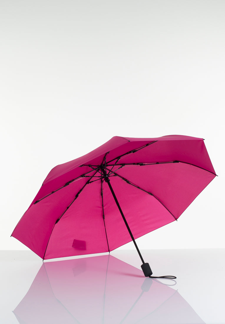 Lasessorrain-Kestävä kokoontaitettava sateenvarjo - 8775-Vadelma-Sivusta