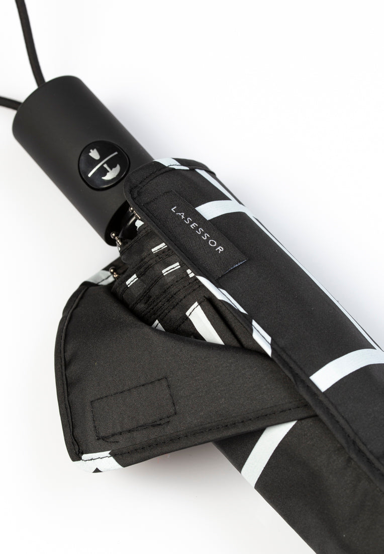 Lasessorrain-Täysautomaattinen kokoontaitettava sateenvarjo - 8772-suojapussi