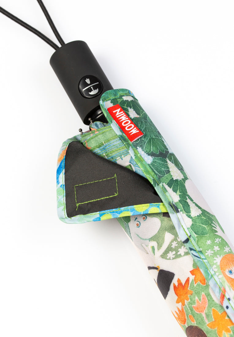 Lasessorrain-Täysautomaattinen kokoontaitettava sateenvarjo - 8772-suojapussi