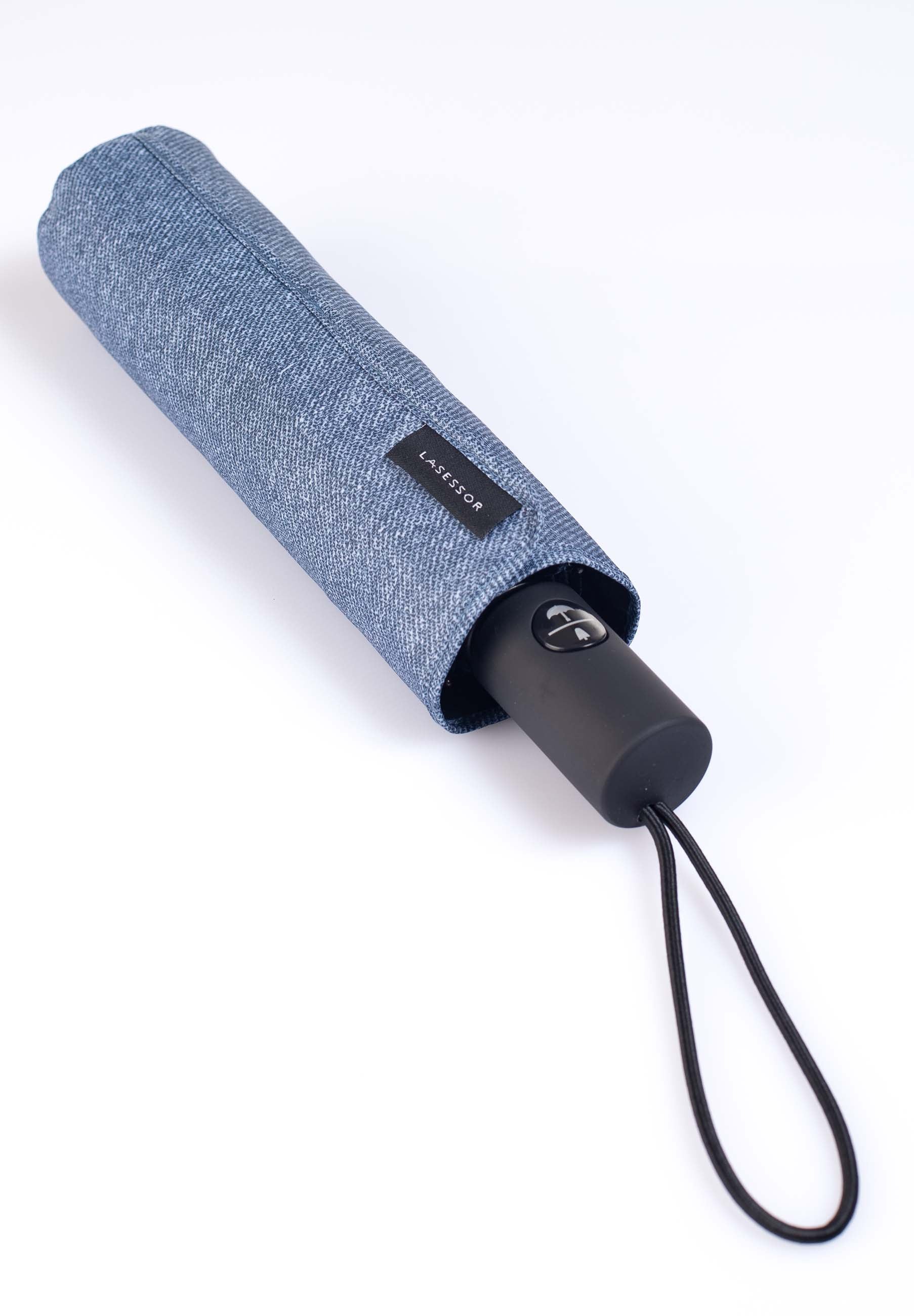 Täysautomaattinen kokoontaitettava sateenvarjo 3M heijastavalla reunalla denim 3A