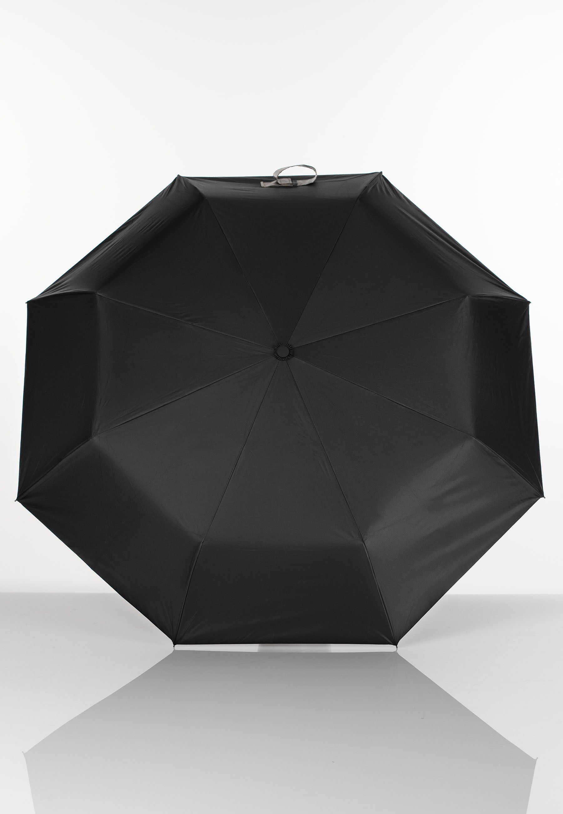 Täysautomaattinen kokoontaitettava sateenvarjo 3M heijastavalla reunalla MUSTAKULTA 2E