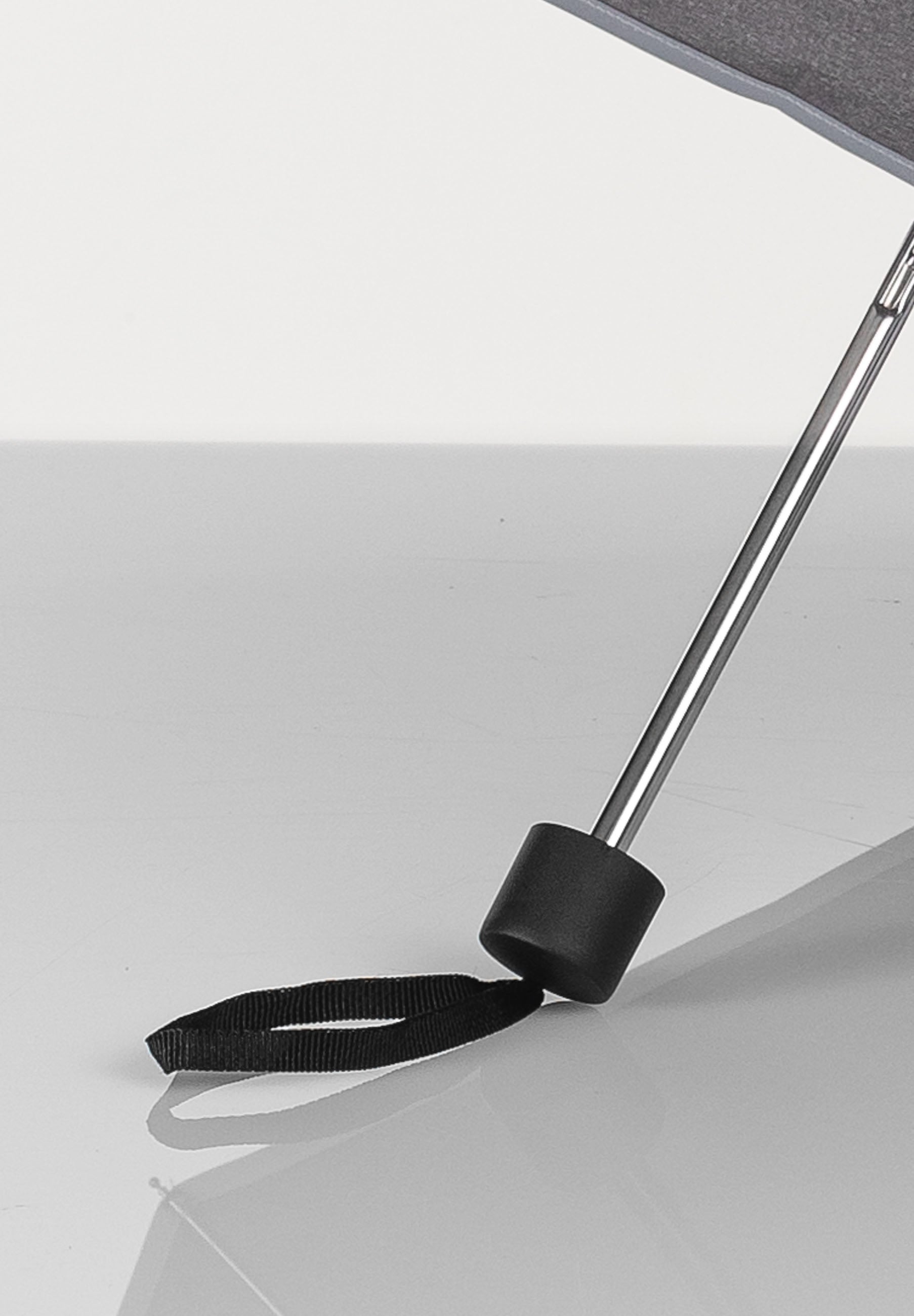 Edullinen kokoontaitettava sateenvarjo 3M heijastinreunalla musta 5D