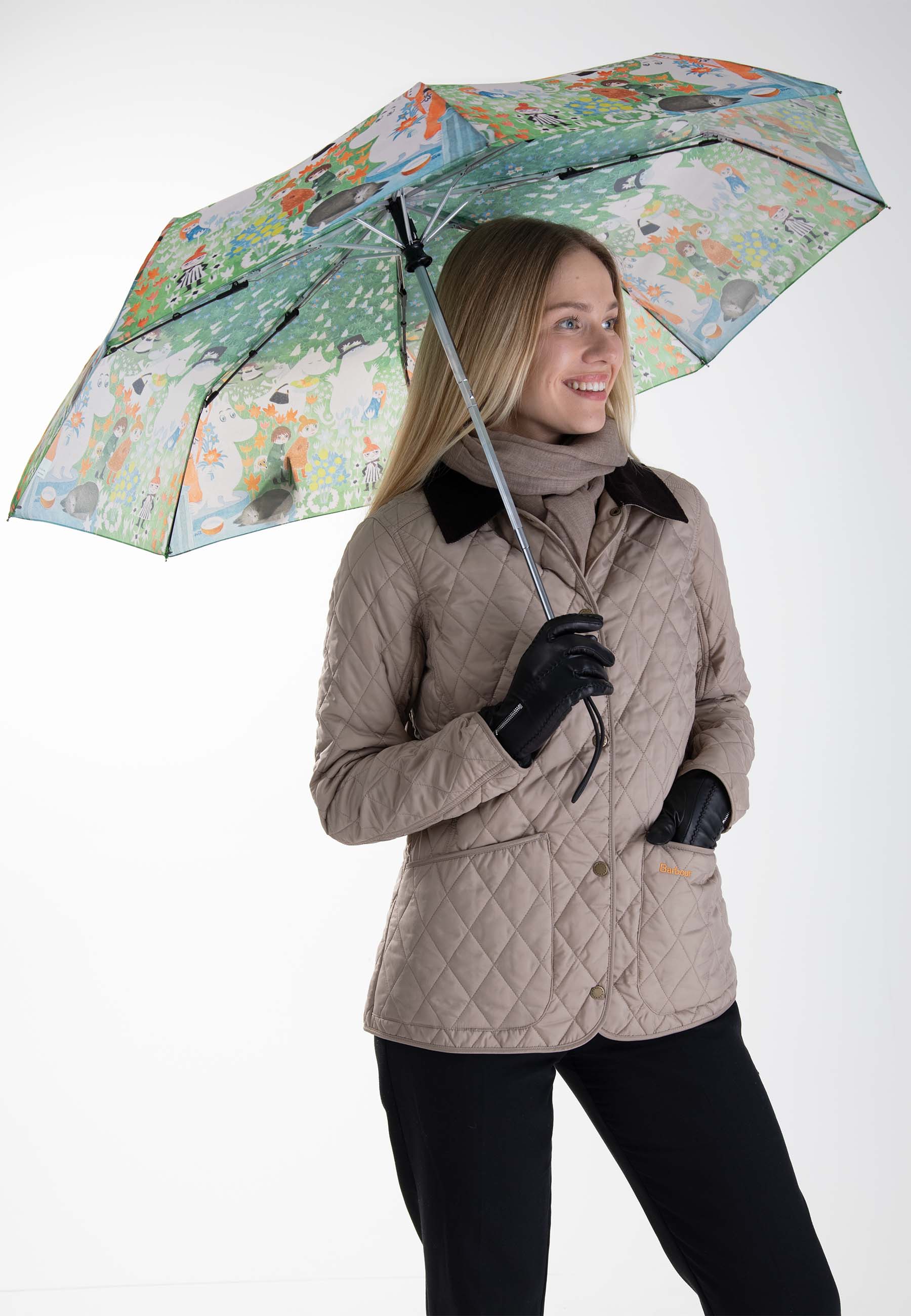 Muumi täysautomaattinen kokoontaitettava sateenvarjo - 8772M - Lasessor