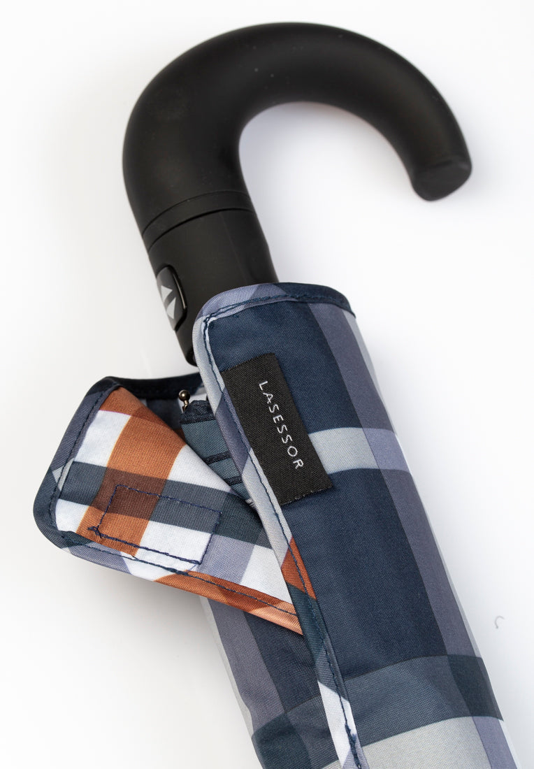 Lasessorrain-Miesten sateenvarjo koukkukahvalla - 8780-suojapussi