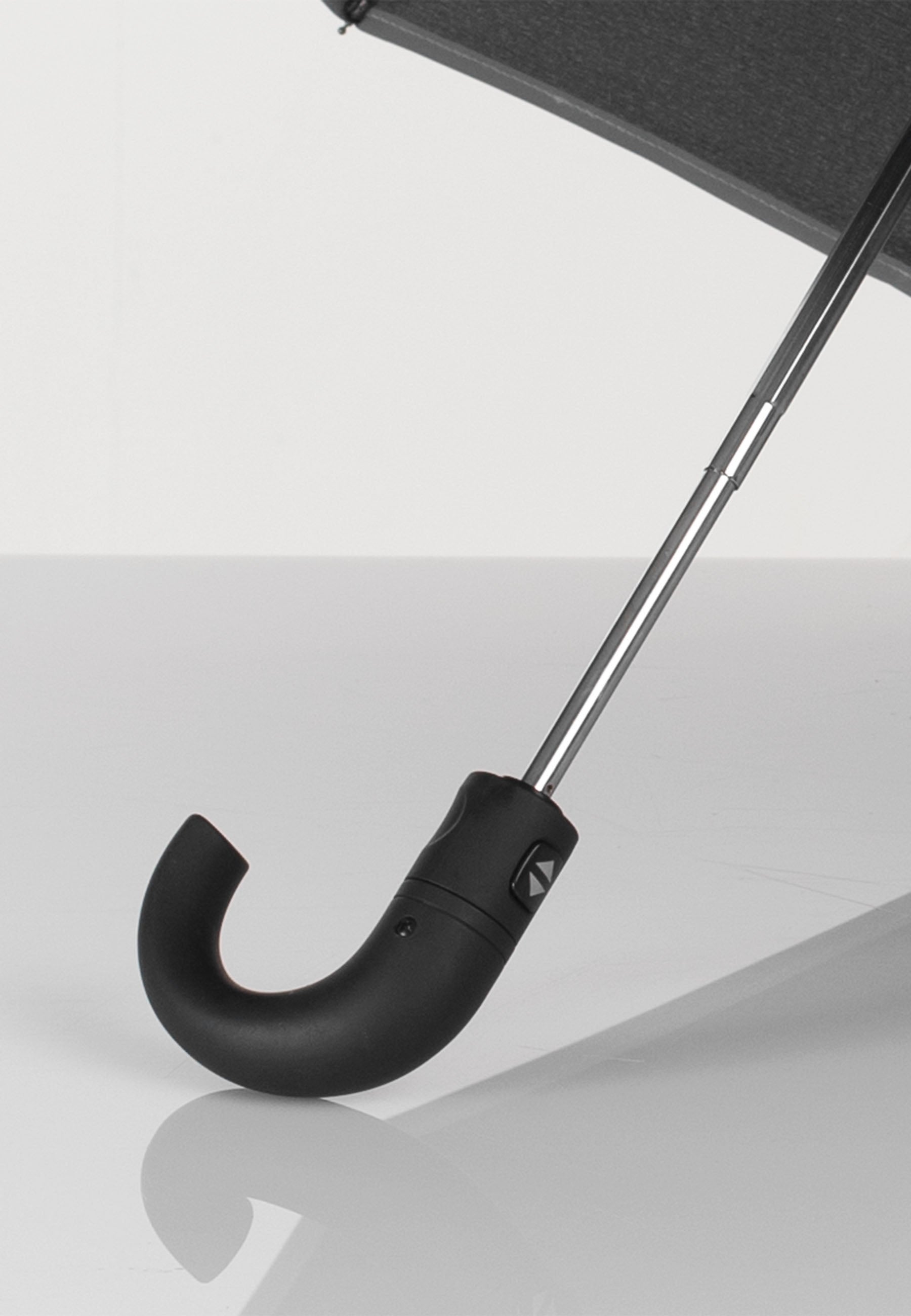 Miesten sateenvarjo koukkukahvalla ja 3M heijastavalla reunalla musta 5D