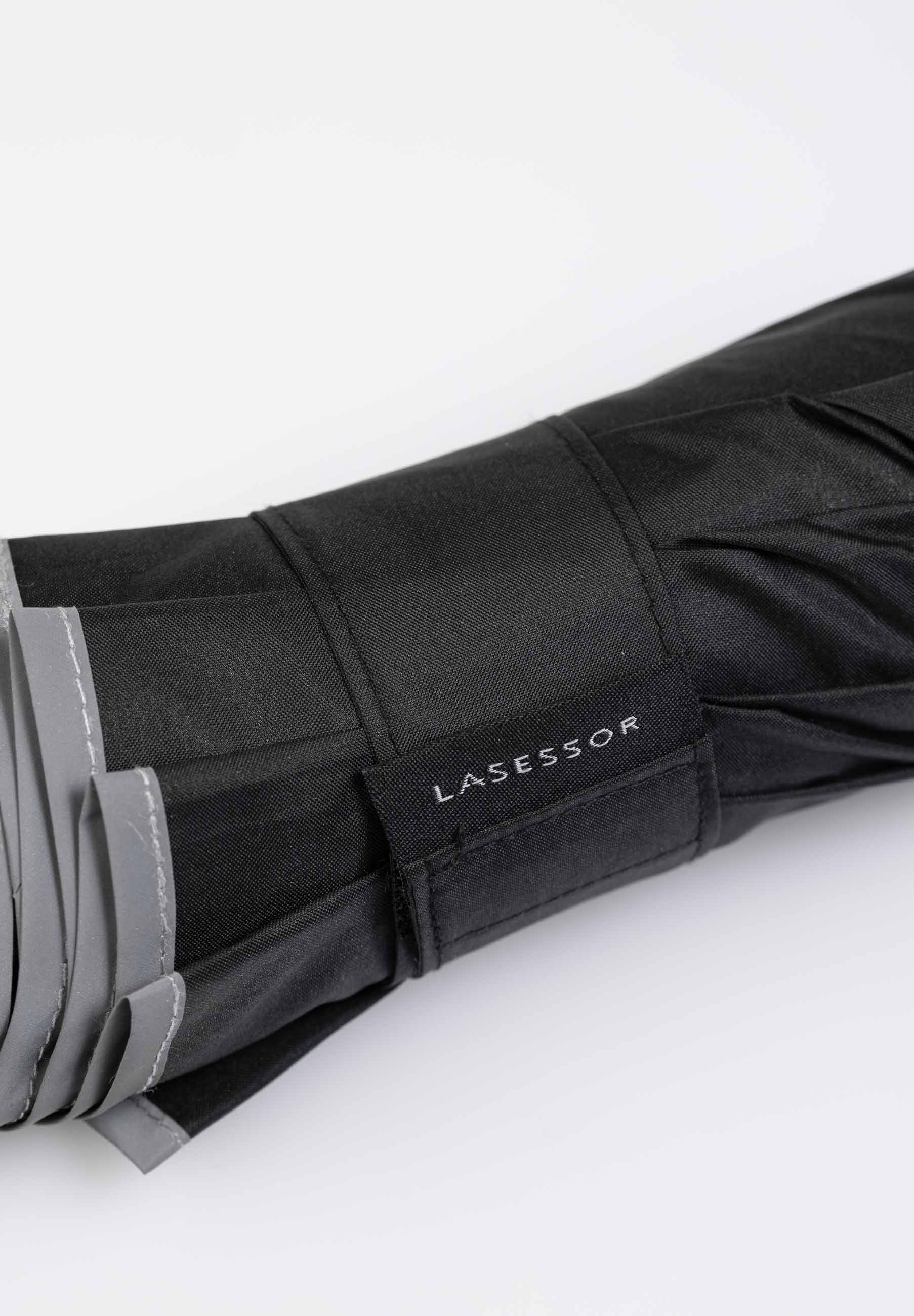 Miesten sateenvarjo koukkukahvalla ja 3M heijastavalla reunalla musta 8C