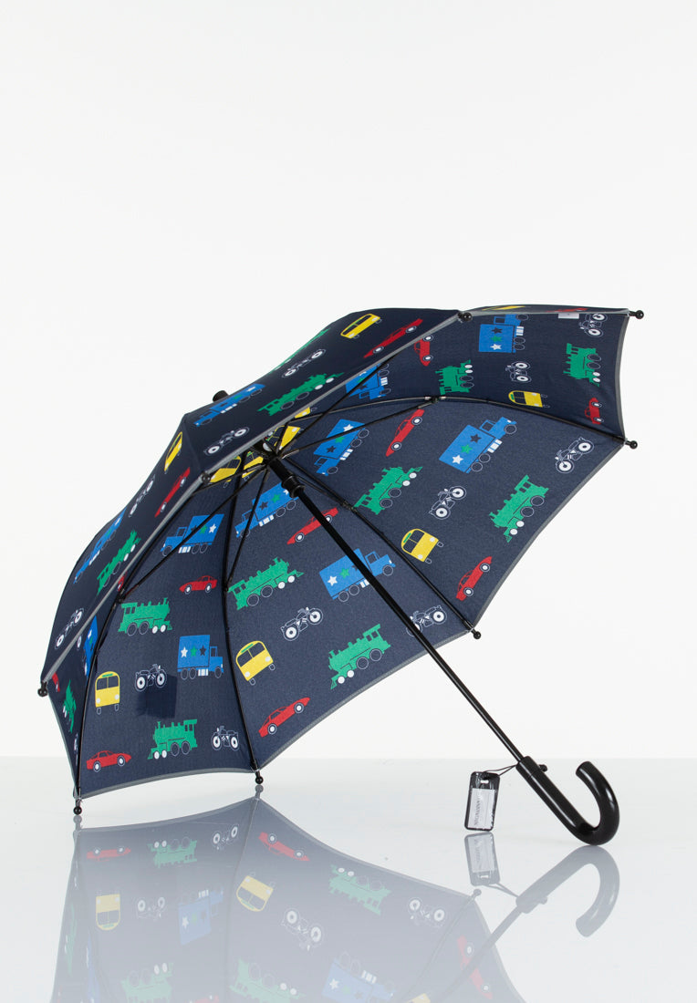 Lasessorrain-Lasten Turvallinen Sateenvarjo - 8760-Tummansininen autokuosi-Sivusta