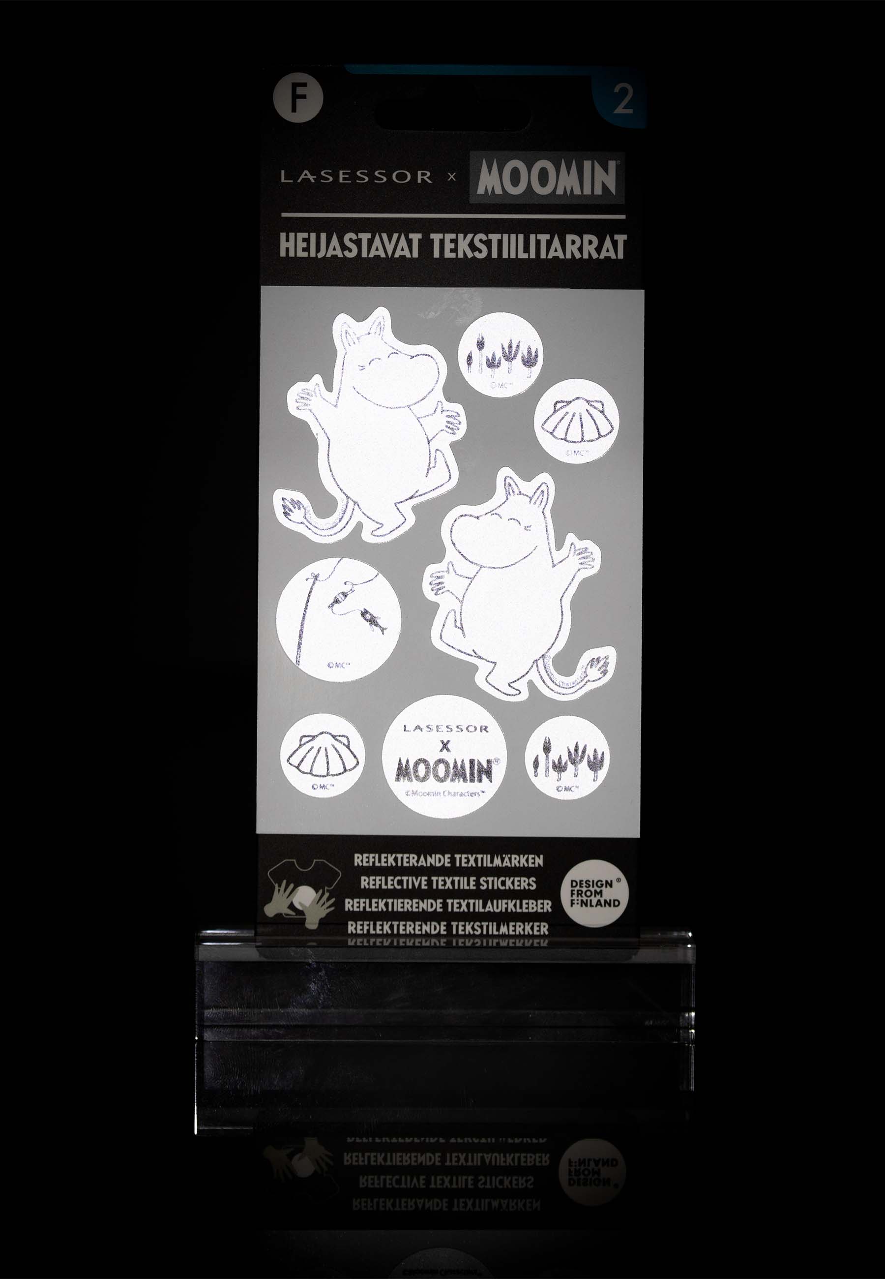 Muumi heijastava tekstiilitarra 2 Muumipeikko J10